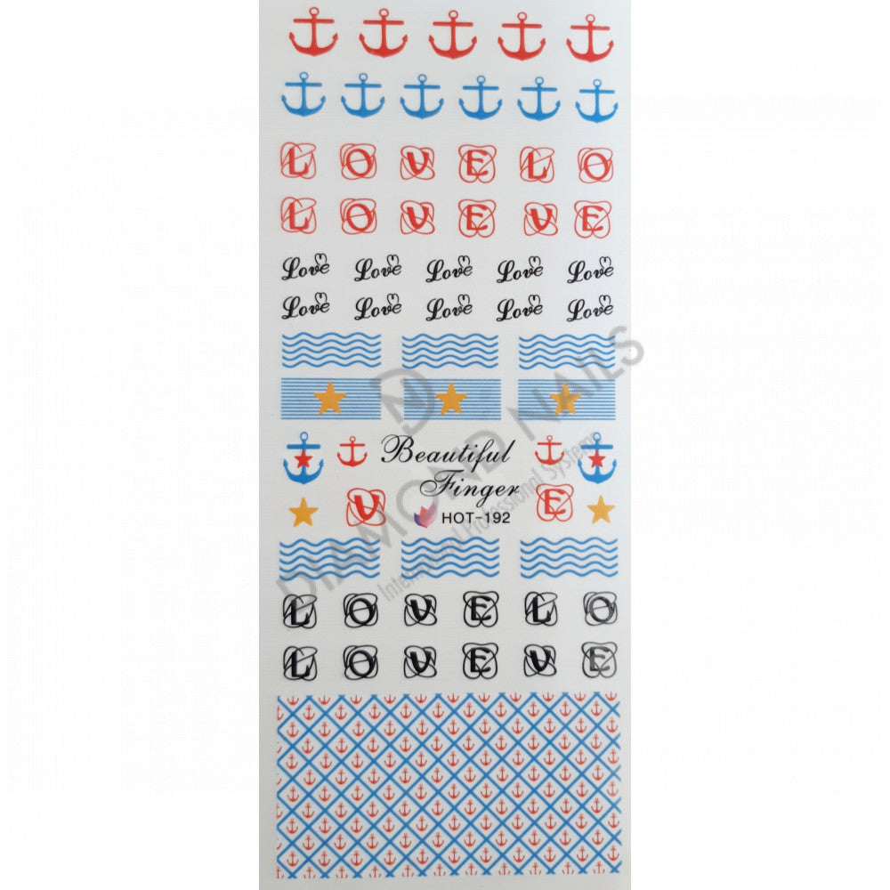Nail art summer stickers - HOT192