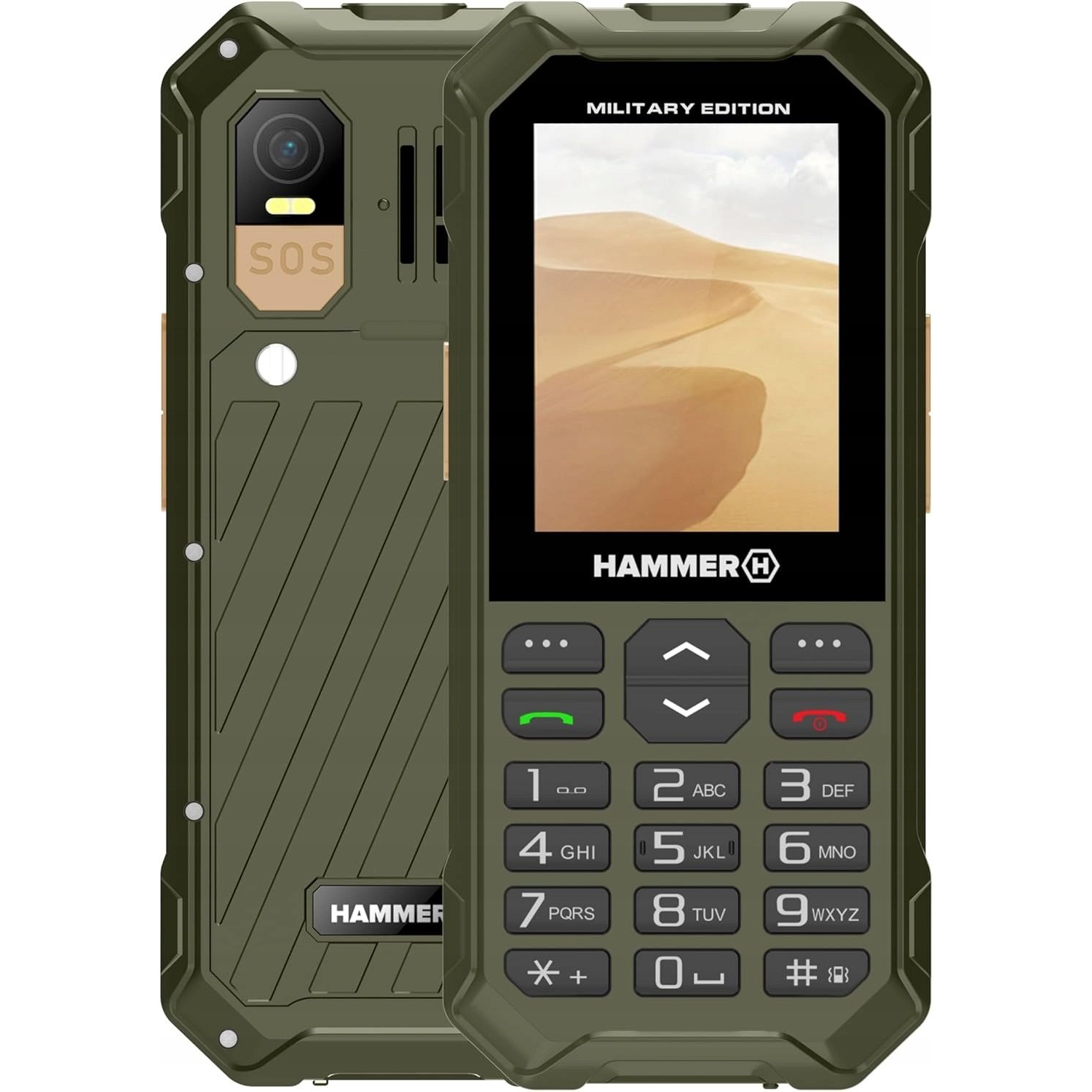 myPhone HAMMER 6 LTE Military Edition 2,4" Dual SIM удароустойчив мобилен телефон зелен (TEL001042)