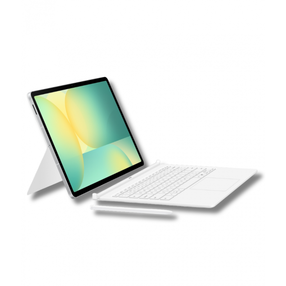 Samsung Tab S10 FE+ Billentyűzetes Tablet TOK!Angol (UK) - Fehér BONTOTT