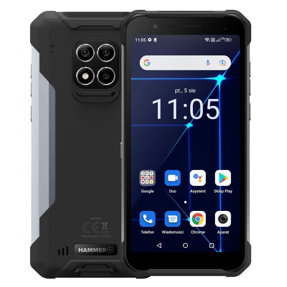 Smartphone Hammer 6 GB / 128 GB 4G (LTE) stříbrný (TEL000826)