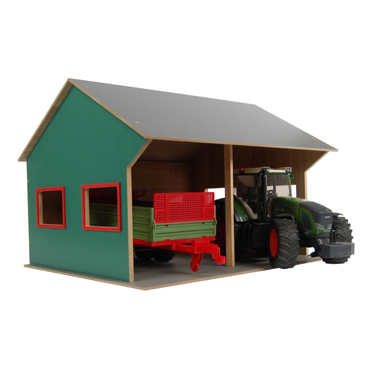Kids globe agricultural shed for 2 vehicles, 1:16
