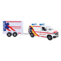 Kids globe vw transporter ambulance with trailer