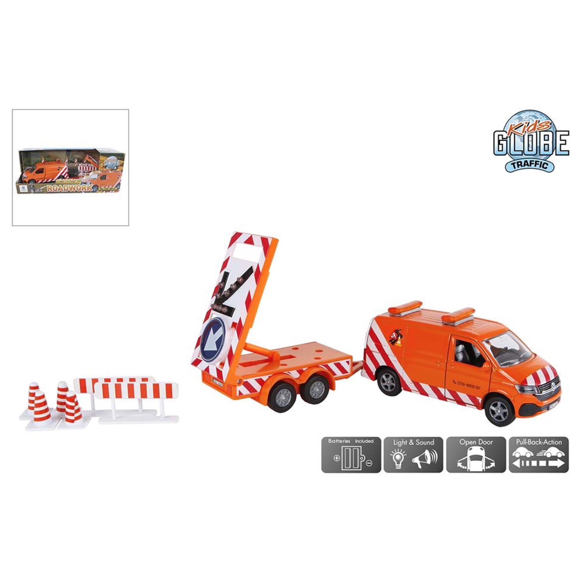 Kids Globe Volkswagen Transporter Arrow Truck 27.5cm
