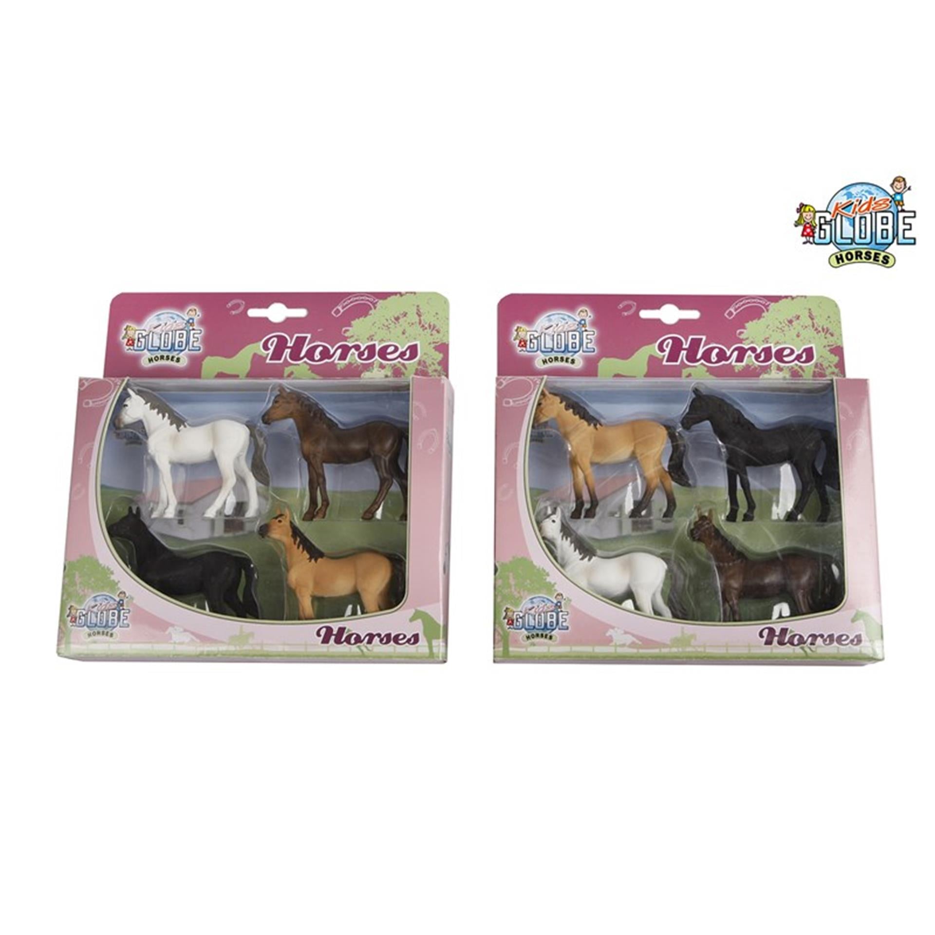 Kids Globe horses, 4 pcs. 1:32