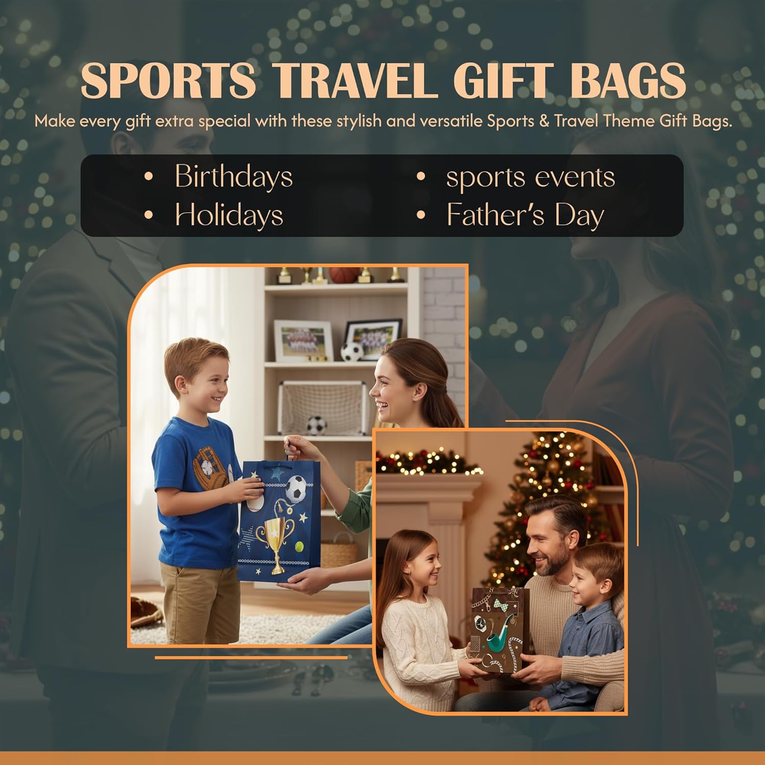 12 Packgift Bags For Men Multipack ~6340