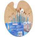 Creative kids paint palette wood with 12 brushes