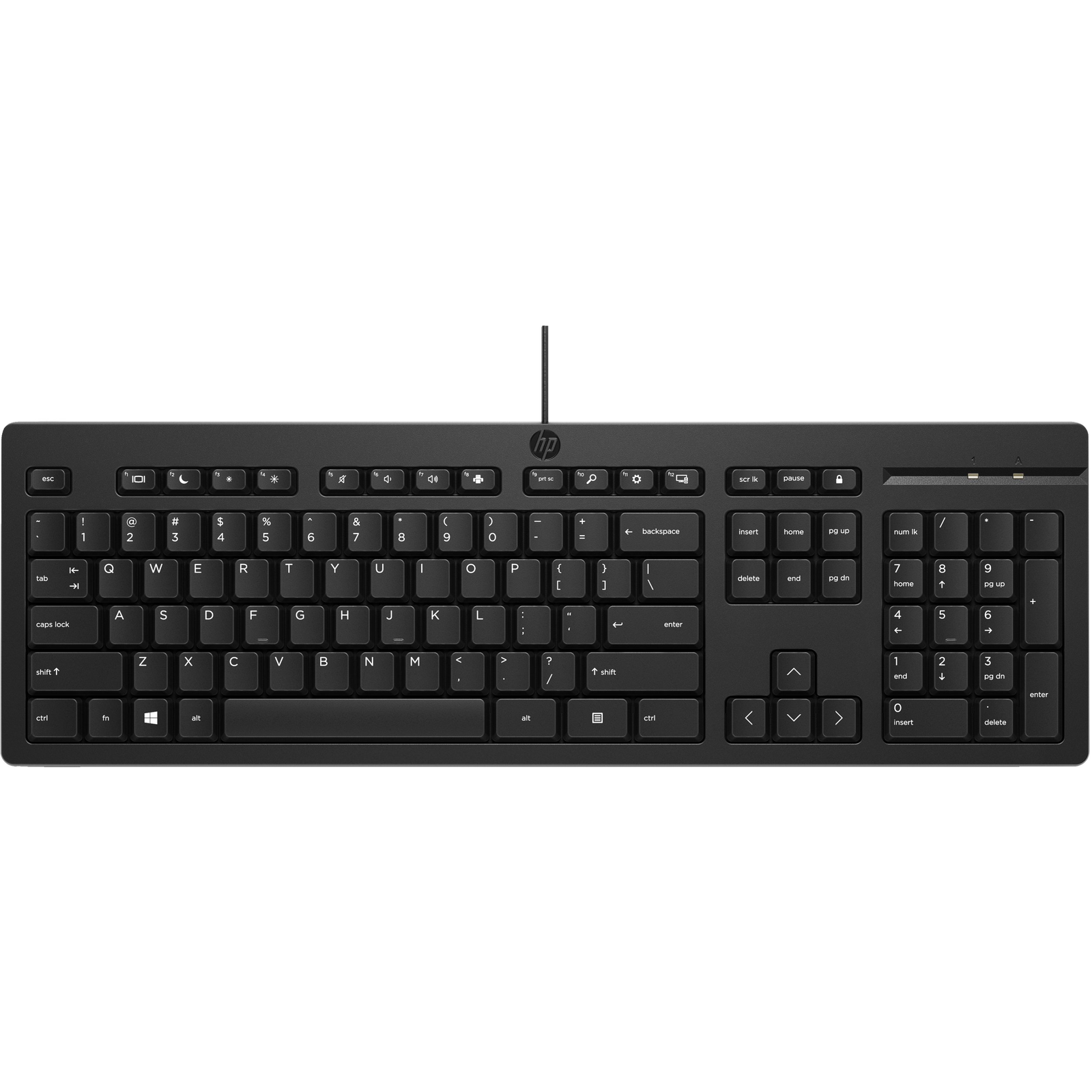 HP 125 USB Wired Keyboard клавиатура Черен (125 Wired Keyboard Itallian)