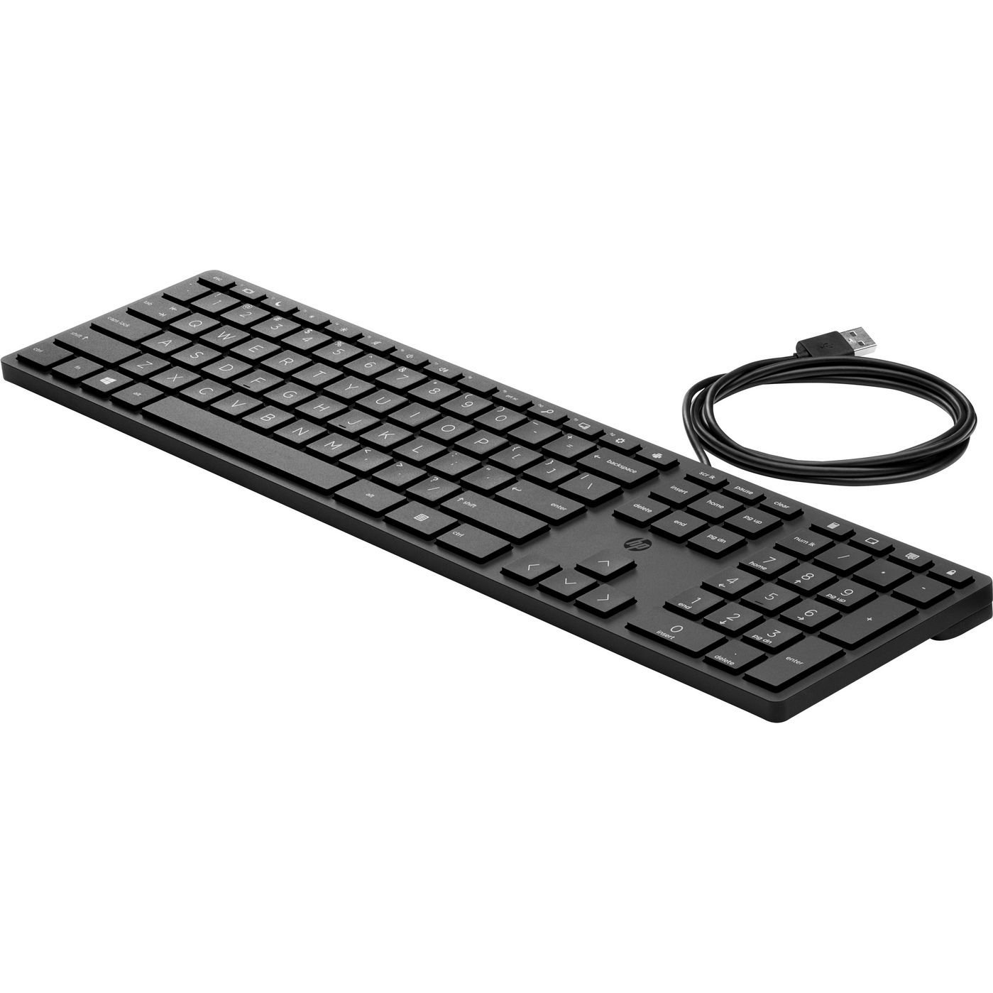 HP 320K Wired Keyboard klávesnica Kancelária USB Čierna (320K Wired Keyboard Sweden)