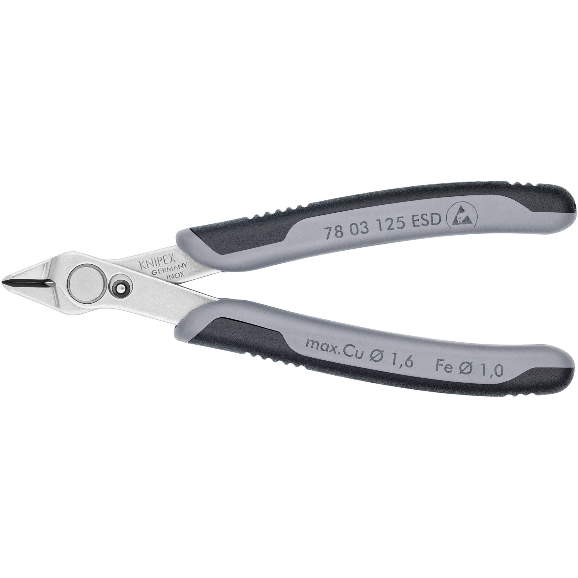 Knipex Electronic Super Knips ESD 78 13 125 ESD Electronics Pliers (Grey)