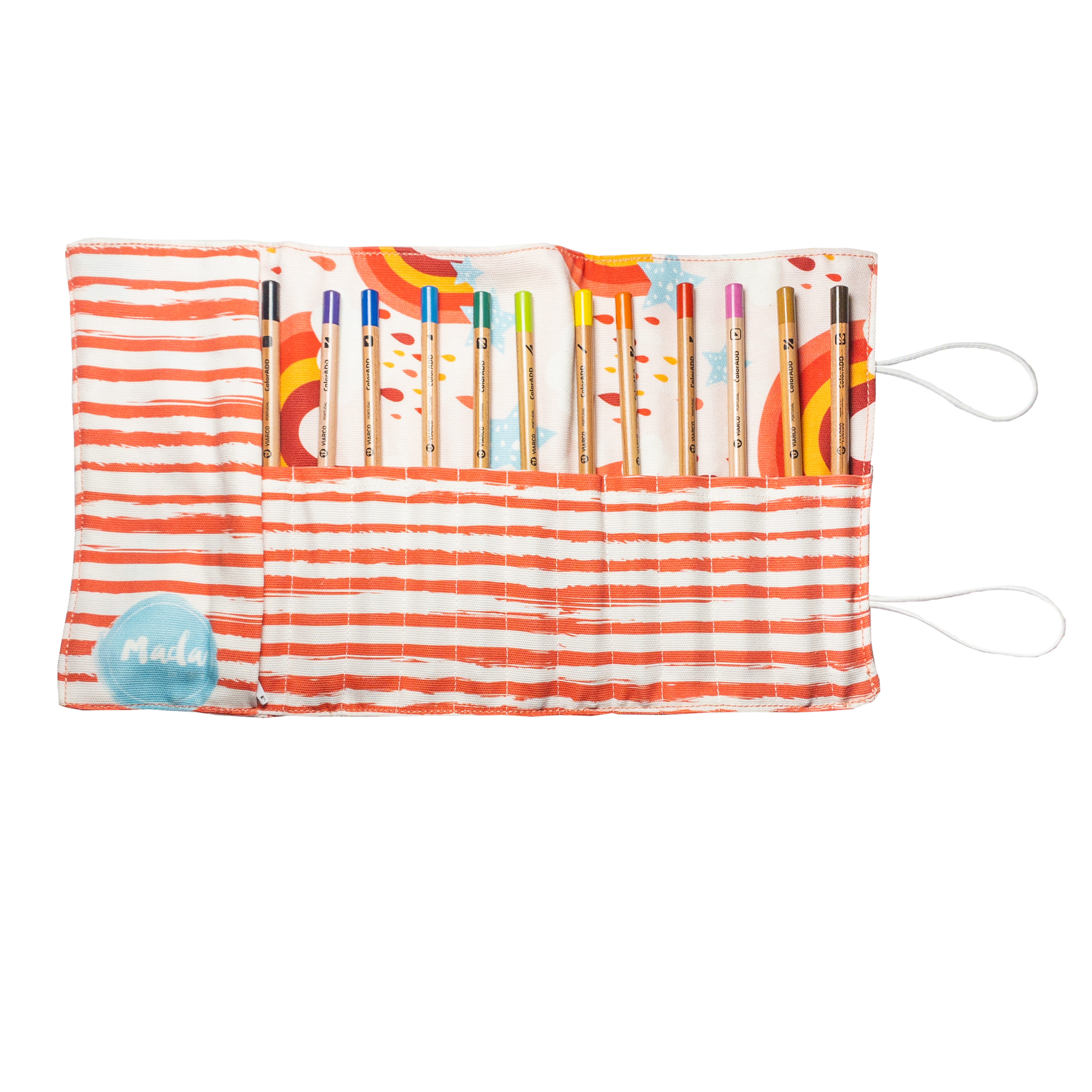 Pink Rainbow Long Pencil Case
