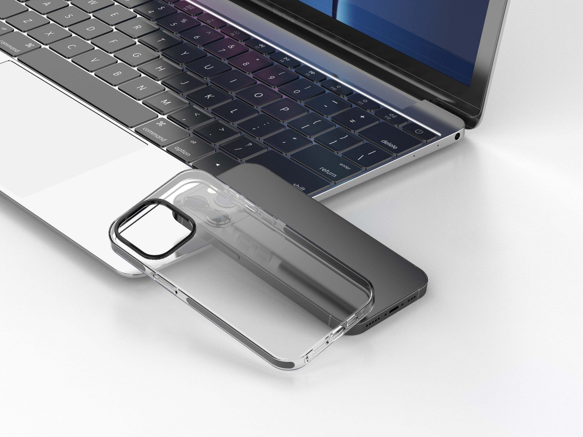 Capa transparente para telemóvel Techancy New Acrylic, KX5602, compatível com iPhone 7/8 Plus, transparente + Preto-3