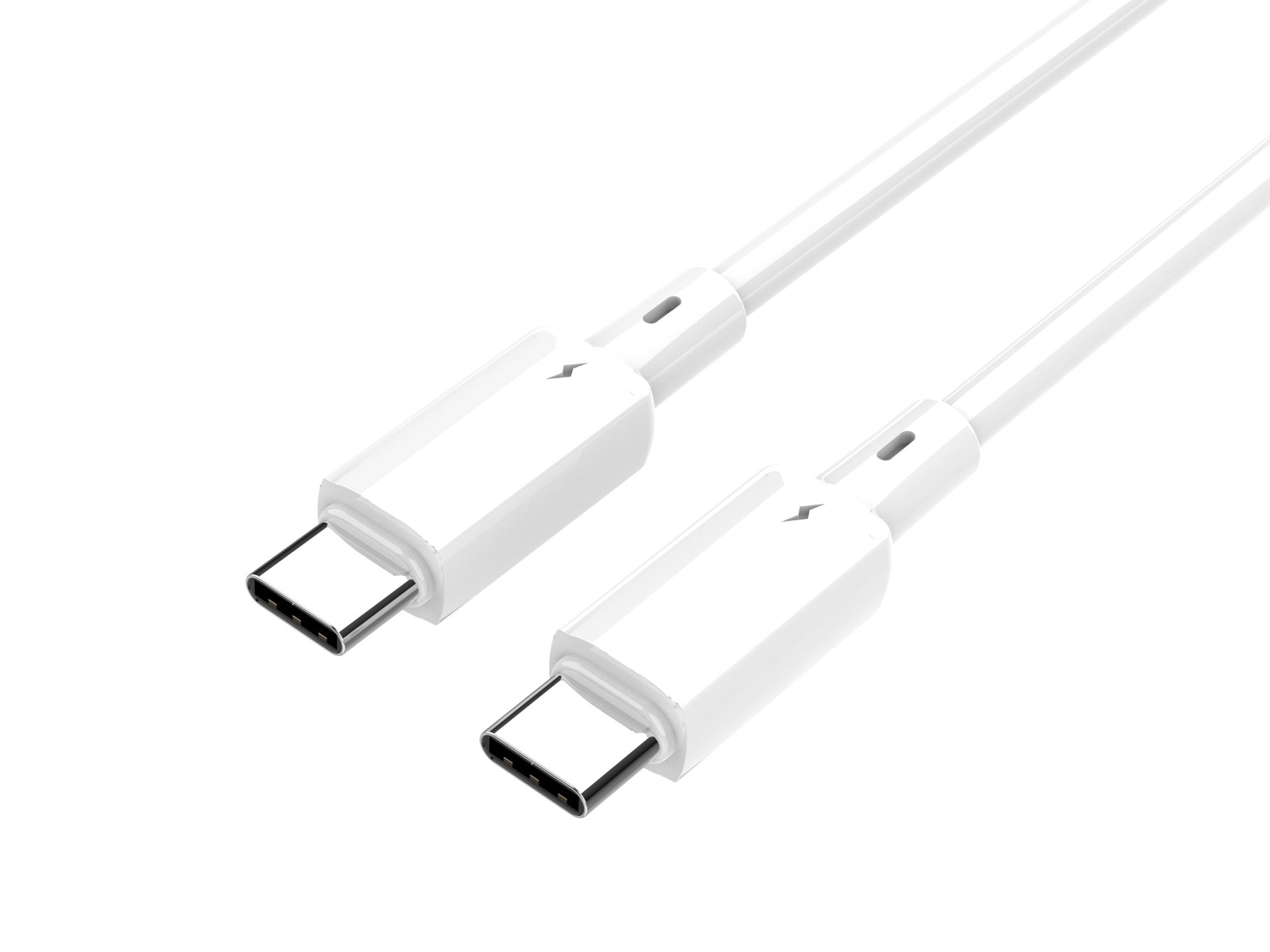 Techancy Cabo USB C para USB C TB1803 1m 60W Carregamento rapido e dados para Telemovel Tablet Portatil Branco-1