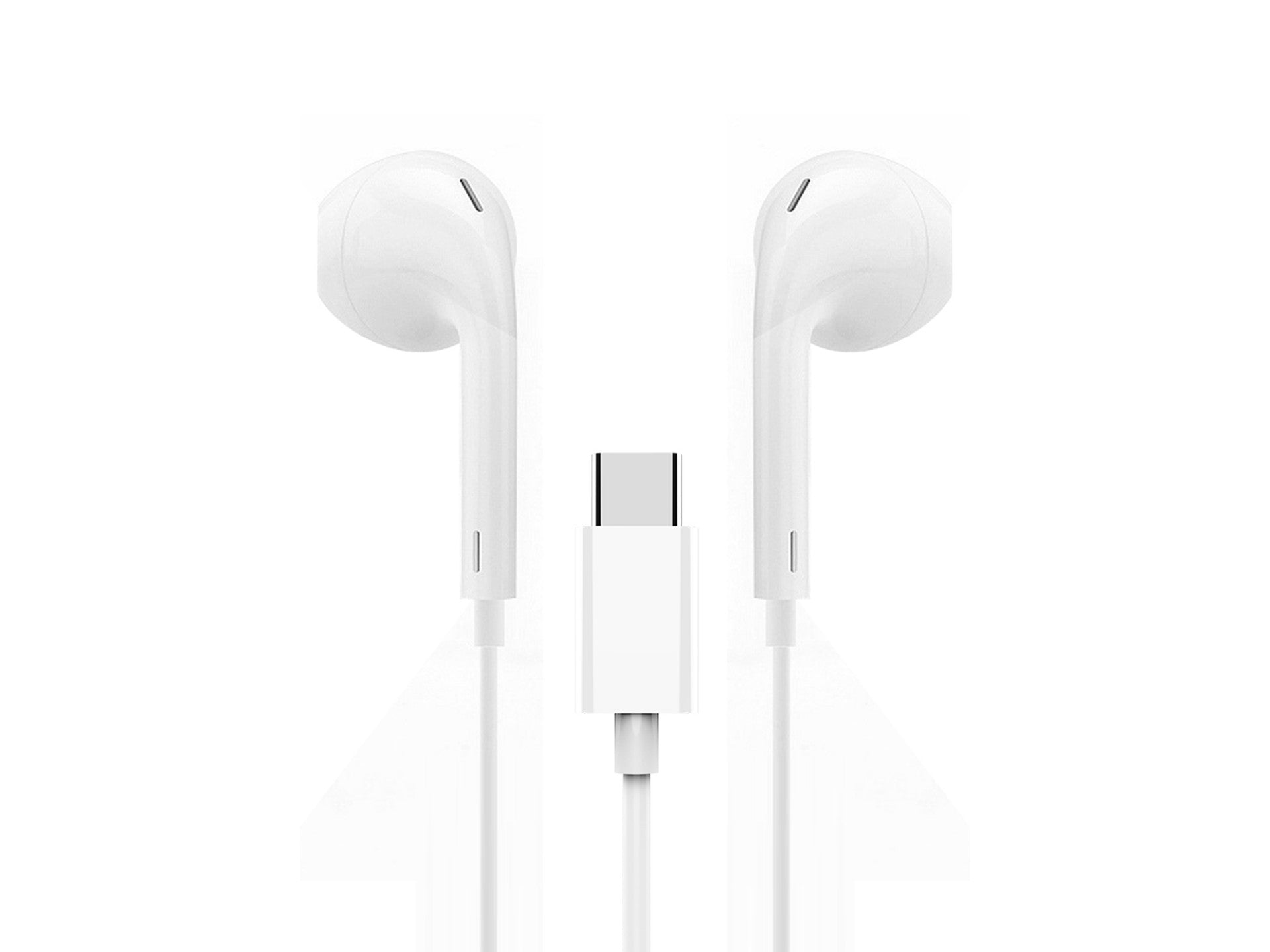 Techancy Auricular Estéreo Com Fios Type-C Branco TD8042, Chip Dsp Com Controlo De Volume Para Uma Utilização Confortável.-0