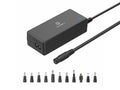 Techancy  Adaptador de energia universal TL7344 para laptops, com potência de 90W, 11 conectores e proteções contra sobrecorrente e sobretensão-0