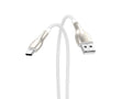 Cabo de dados metálico USB tipo C Techancy, TB1765, 1 m, 2,4 A, cinzento