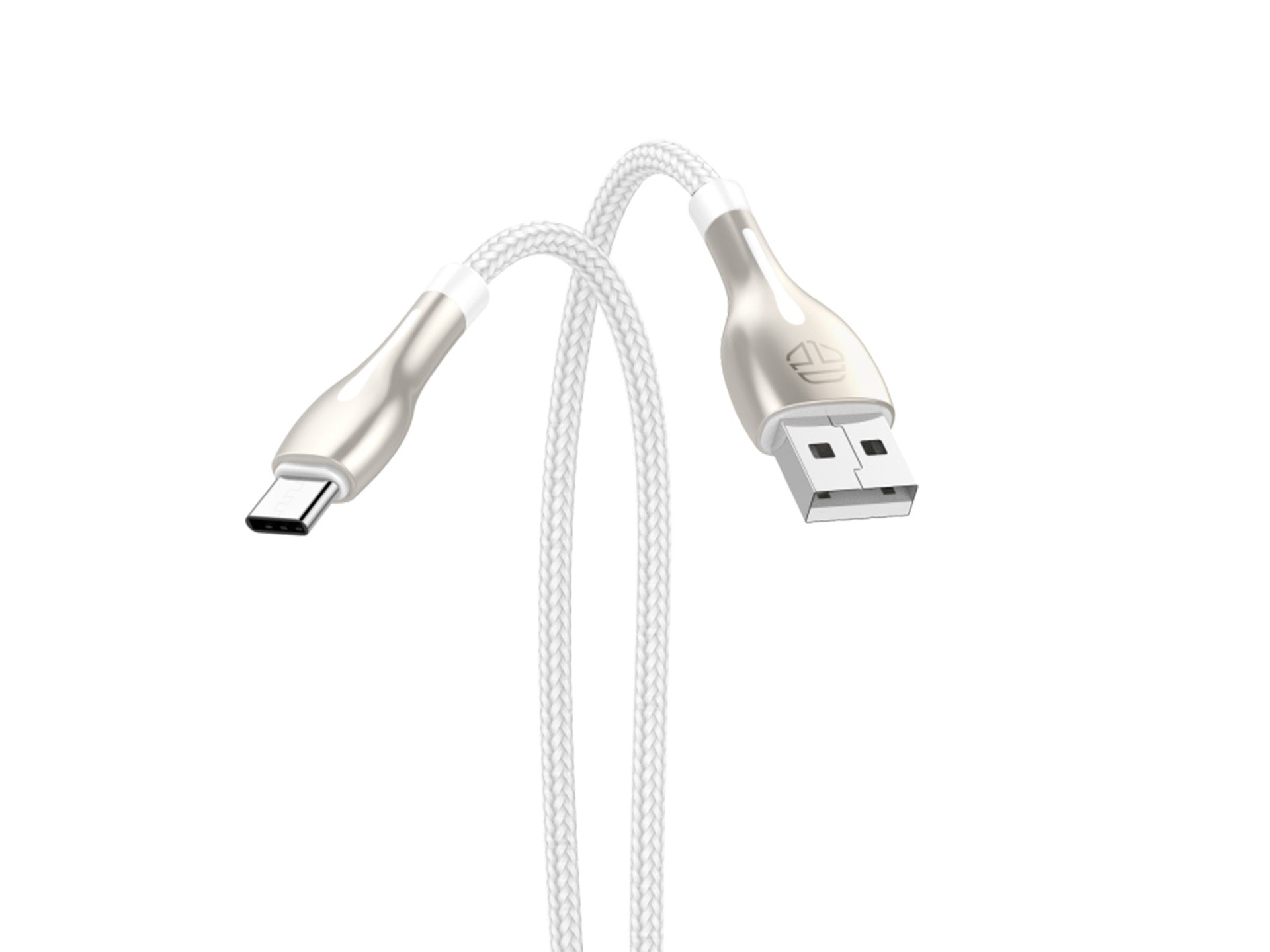 Cabo de dados metálico USB tipo C Techancy, TB1765, 1 m, 2,4 A, cinzento