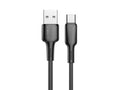 Techancy Cabo De Dados Usb-Type-C Preto 1m TB1715, Carregamento Rápido 2.4a, Suporta Transferência De Dados, Material Pvc