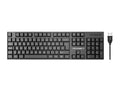 Teclado USB com fio de tamanho normal Techancy, TK1265, teclas de entrada em inglês + português, preto