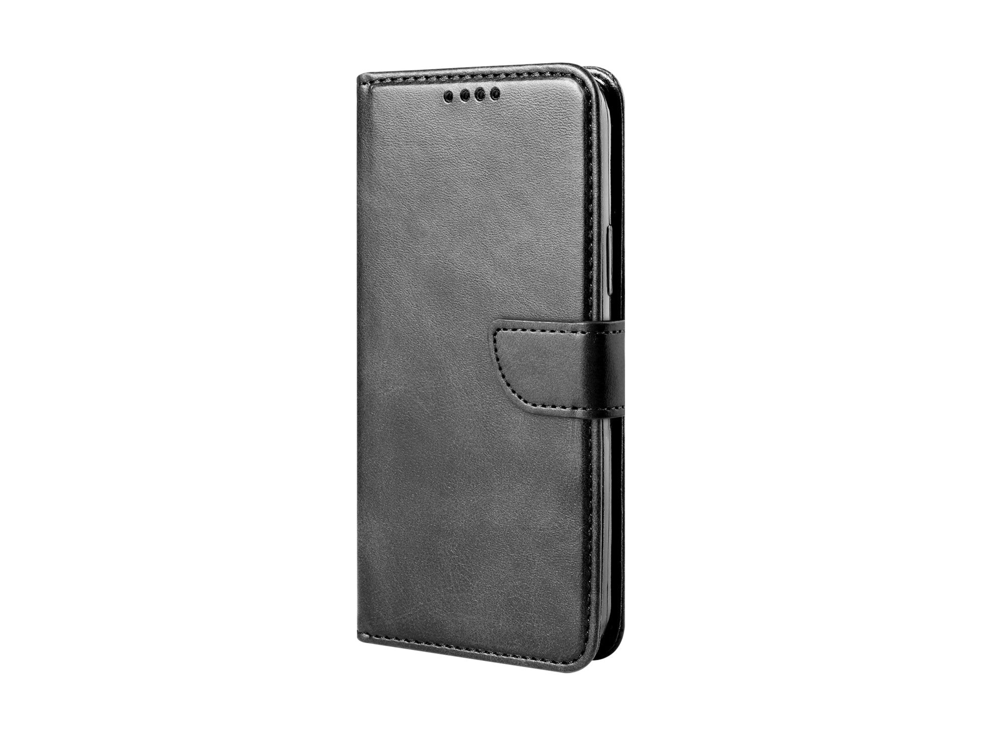 Capa flip em couro para telemóvel com 3 ranhuras para cartões, KX5600, função suporte e proteção contra quedas, compatível com iPhone 14 Pro Max, Preto-1
