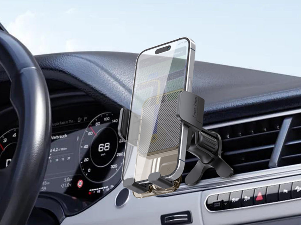 Techancy Suporte para TelemOvel TI2335, Operação com Uma Mão, ABS de Alta Resistência, para Smartphones 4.7"-7.2", Preto