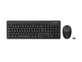 Techancy Kit De Teclado E Rato Sem Fios 2.4g Preto TK1271, Teclas Em Português + Inglês, Teclas De Silêncio Para Escritório