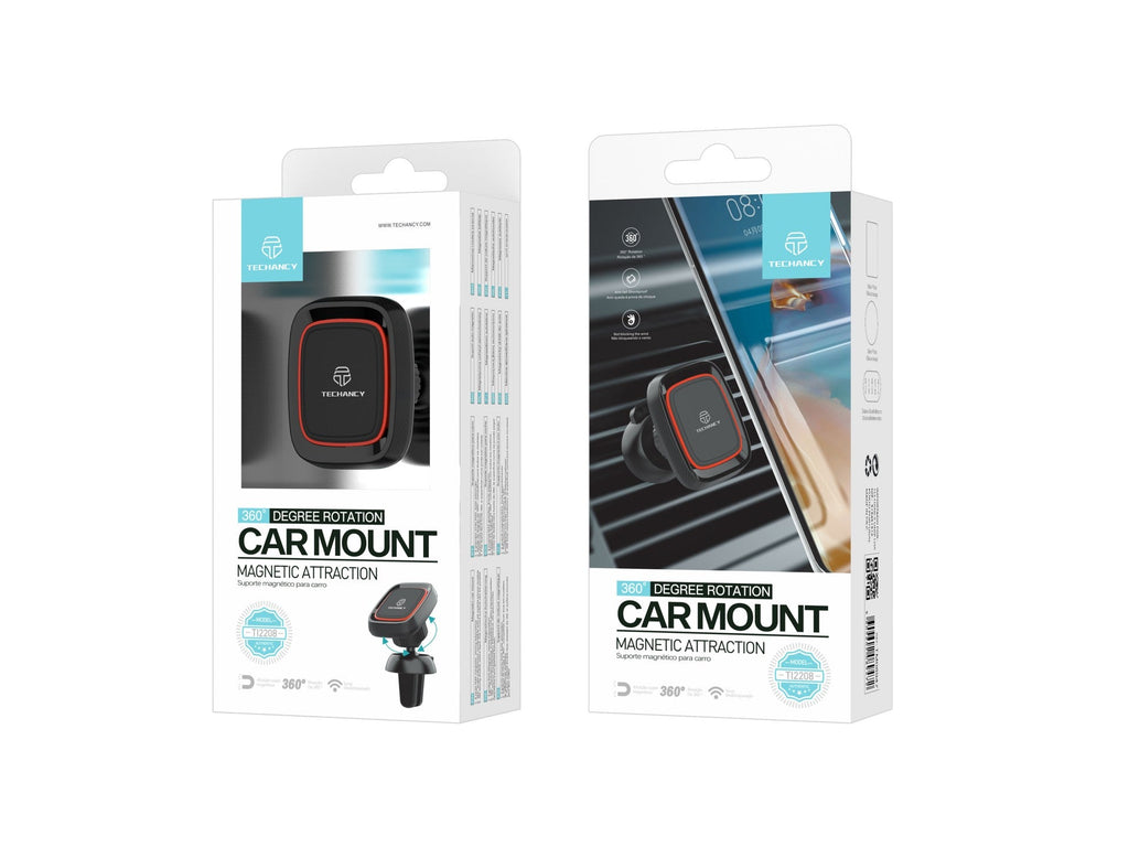 Techancy Suporte magnético para telemóvel para automóvel TI2208, forte aderência, montagem no respiradouro