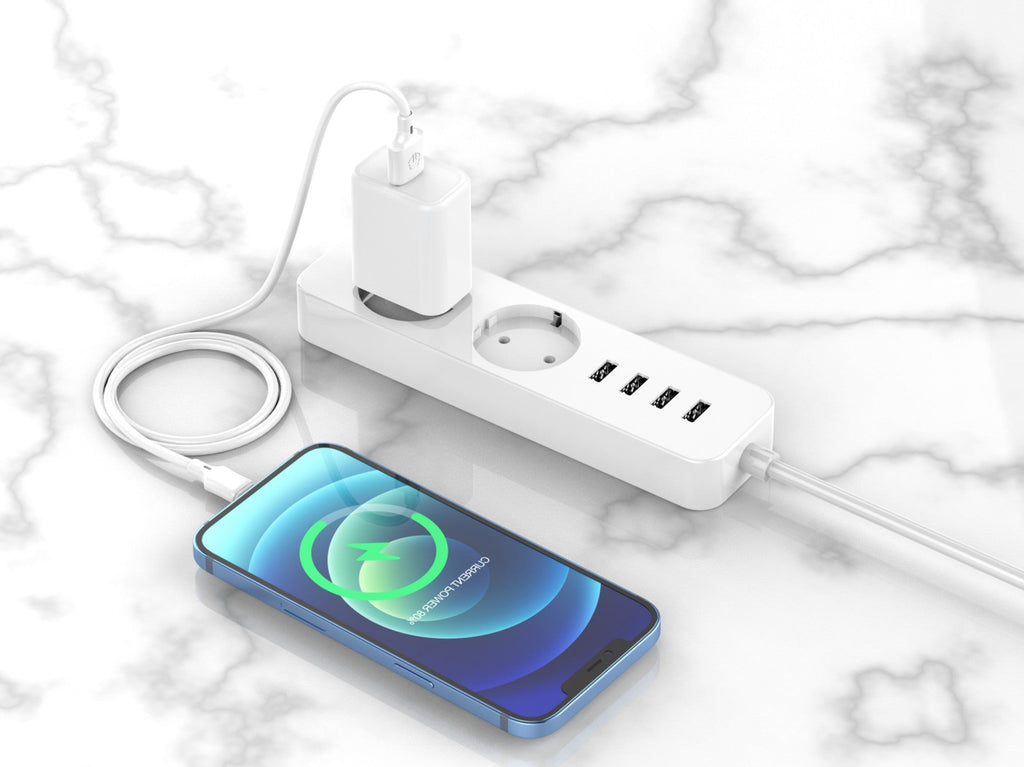 Techancy Cabo De Dados Usb-Lightning 1m Branco TB1671, Carregamento 2.4A, Compatível Com Iphone/Ipad-3