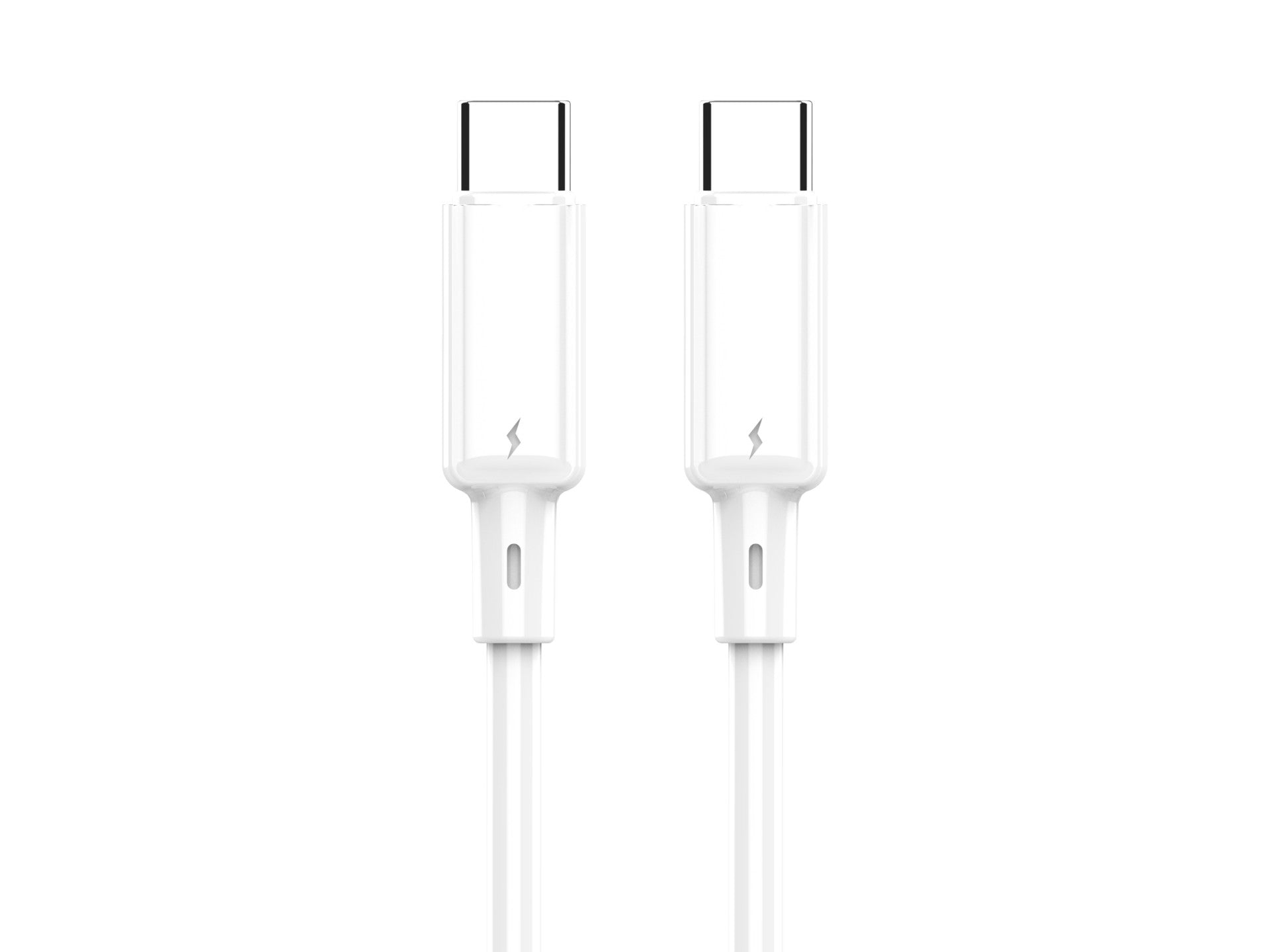 Techancy Cabo USB C para USB C TB1803 1m 60W Carregamento rapido e dados para Telemovel Tablet Portatil Branco-0