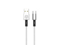 Techancy Cabo De Dados Usb- Tipo C Branco TB1717, Carregamento Rápido De 2,4 A, Liga De Alumínio + Entrançado 1,2 M