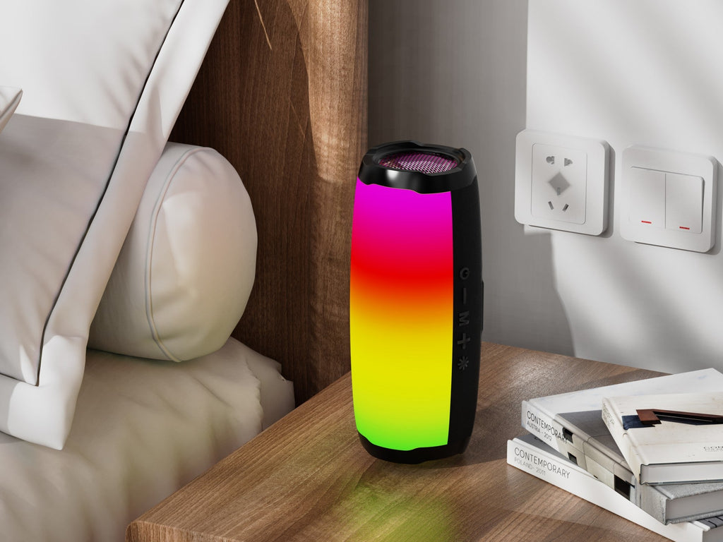 Techancy Áudio Bluetooth TH2632, Ritmo De Música Led, Bateria Incorporada, Suporte Sem Fios 5.0/Tf/U Disco/Aux