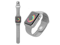 Pulseira para relógio totalmente adesiva Techancy, KC2112, compatível com Apple Watch 42-44 mm, cinzenta-0