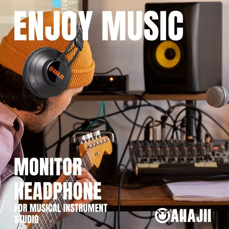 Wired Studio Monitor Headphones for Recording