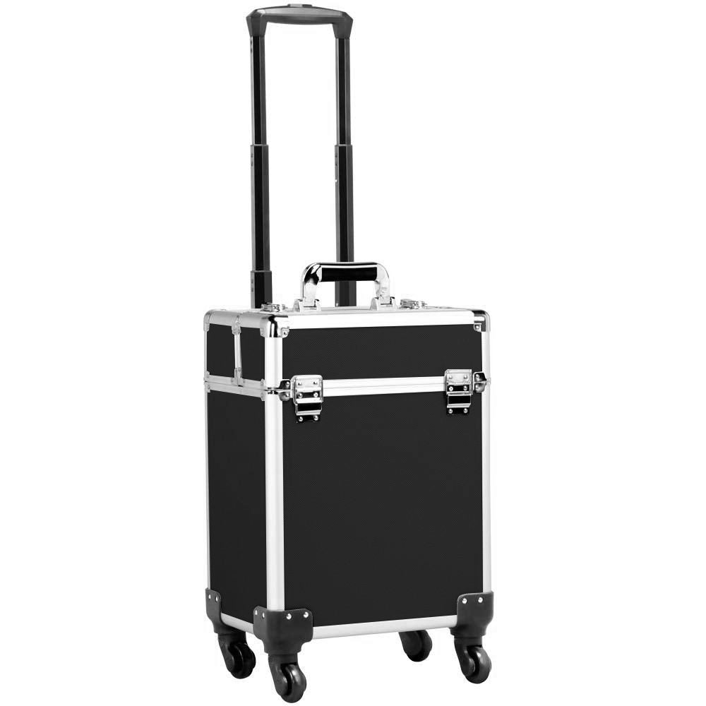 Rolling make-up suitcase