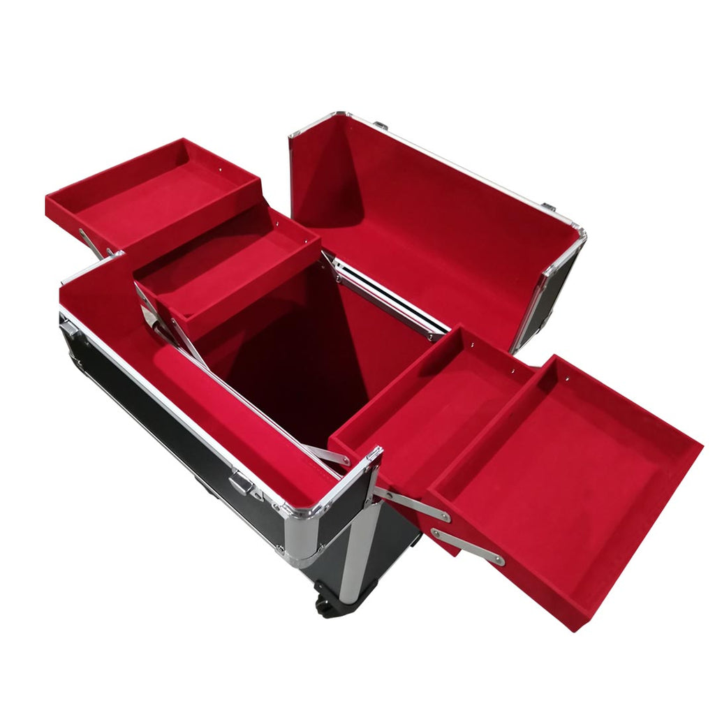 Rolling make-up suitcase